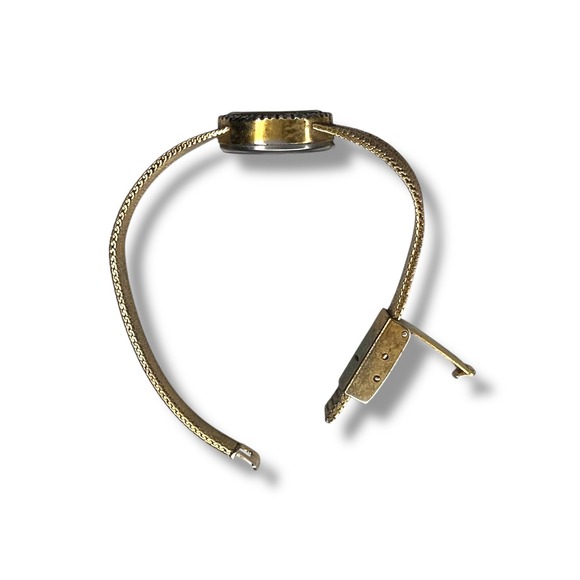 Vintage Gruen Womens Petite Watch Quartz Gold Tone‎ 6" Untested - Picture 5 of 6